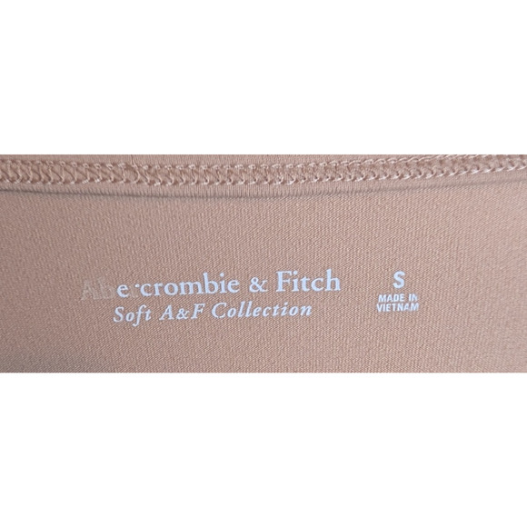 Abercrombie & Fitch Soft AF Tan Square Neck Long Sleeve Bodysuit SML Balletcore - Picture 5 of 7